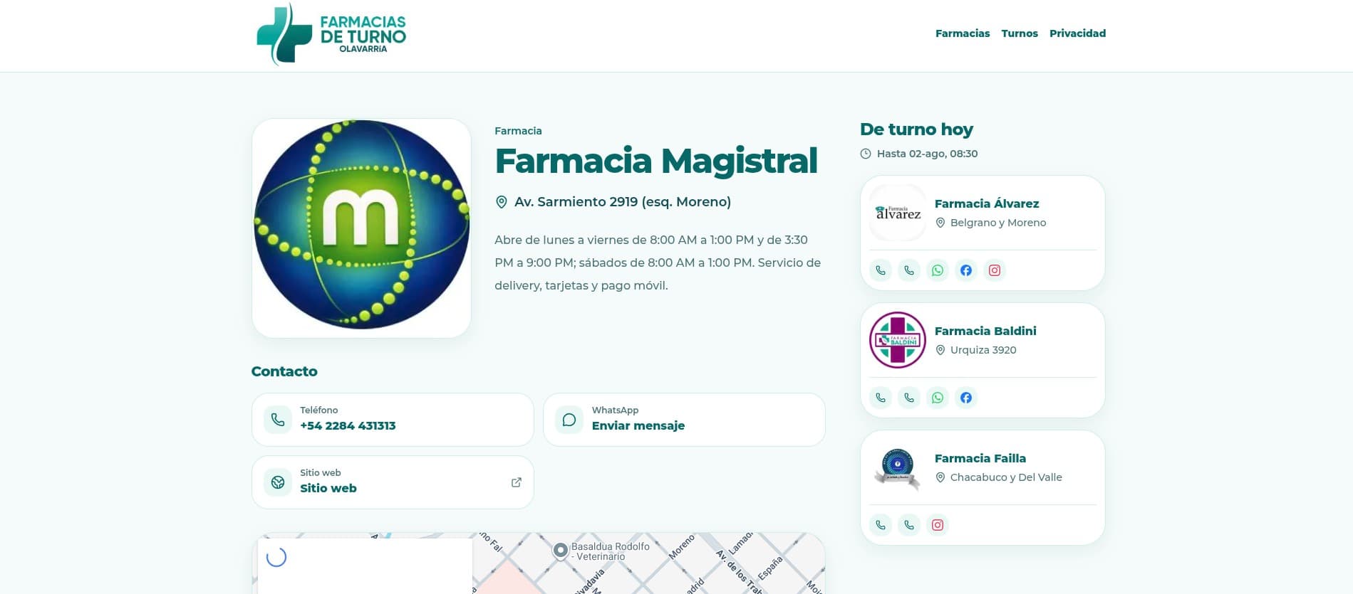 Captura 3 de Farmacias de Turno Olavarría