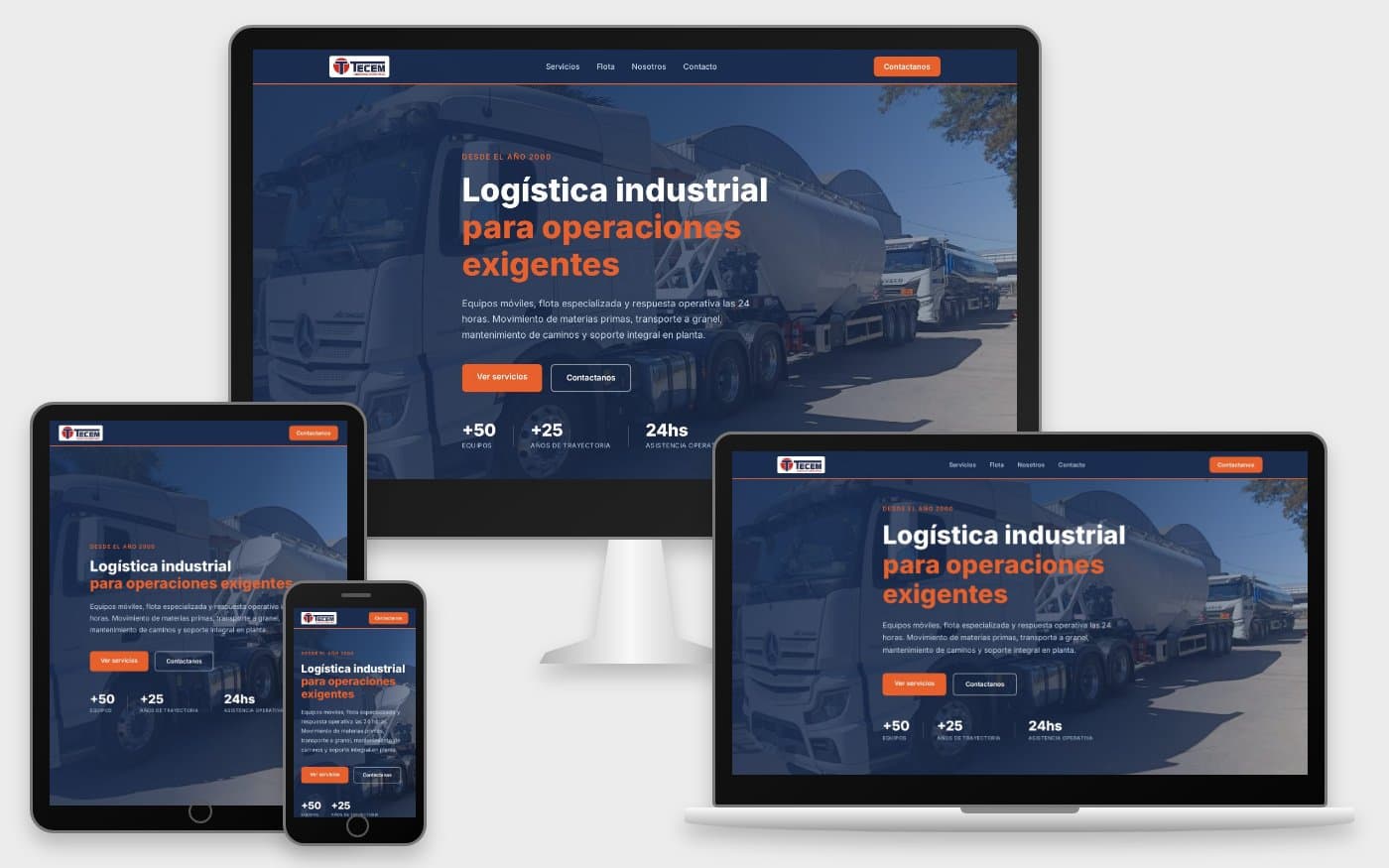 Captura del proyecto TECEM S.A. - Logística Industrial