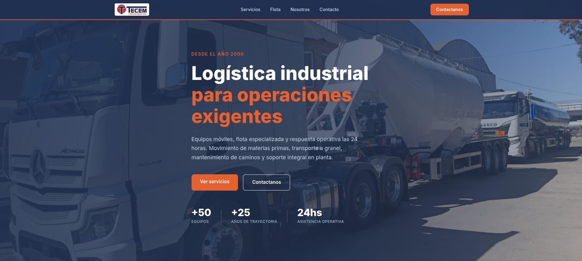 Captura 1 de TECEM S.A. - Logística Industrial